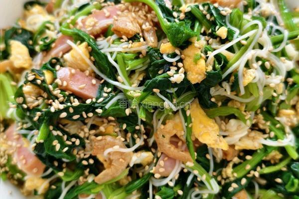 凉拌菠菜粉丝的做法图解7