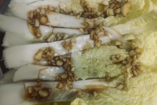 蒜蓉蒸娃娃菜(电饭煲简易版)的做法图解4