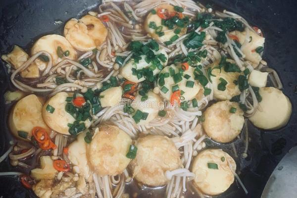 日本豆腐金针菇煲的做法图解13
