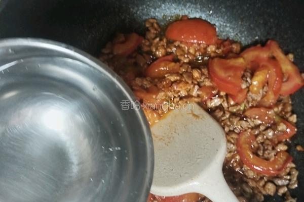番茄肉沫炖腐竹的做法图解6