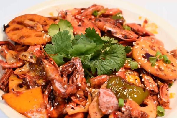 干锅麻辣加拿大北极虾生虾的做法图解9