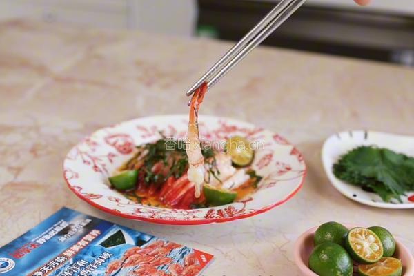 紫苏木姜子加拿大北极虾生虾的做法图解8